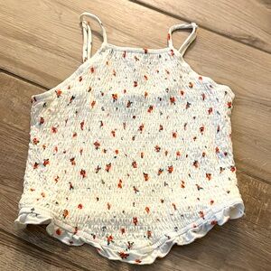 Art Class Floral Smocked Tank Top size 8 in excellent condition